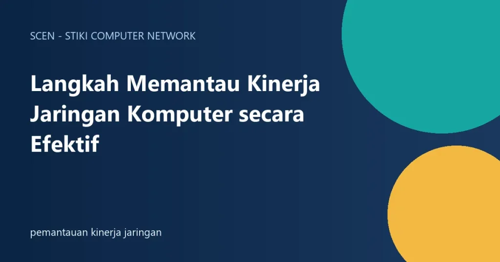 pemantauan kinerja jaringan